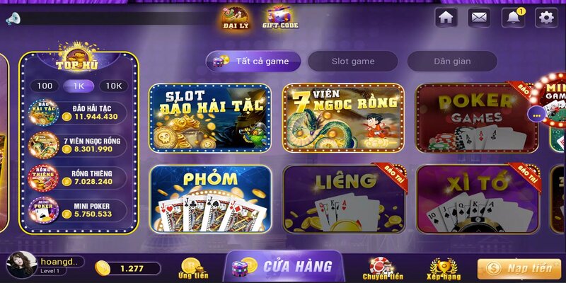 Một số dạng game bai doi thuong hot nhất 2024 