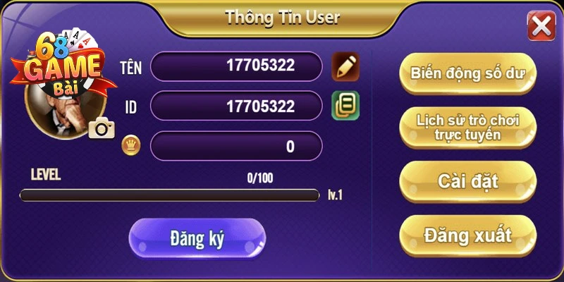 Trường hợp cần đổi mật khẩu tại 68 game bài