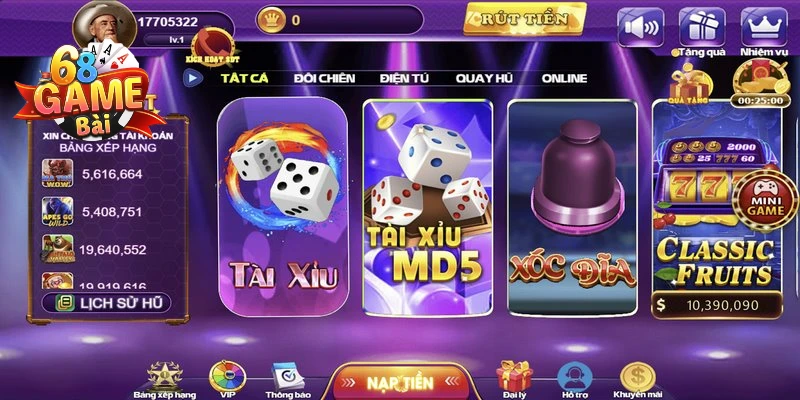 Nhiệm vụ mỗi ngày tại 68 game bài có rất nhiều hoạt động diễn ra khác nhau